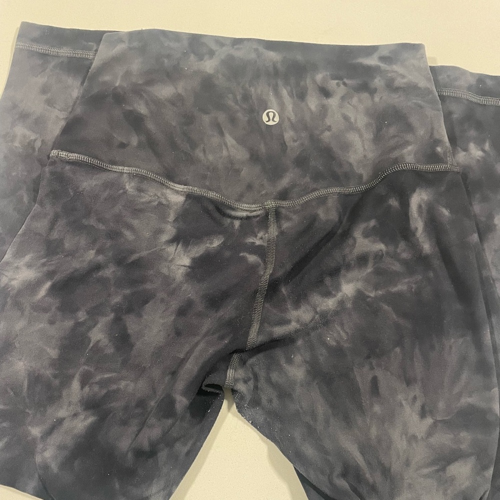 lululemon athletica Black Tie-Dye Leggings